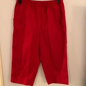 Kim Rogers Red Capri Pants